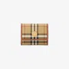Burberry Small Check Folding Wallet In Archive Beige