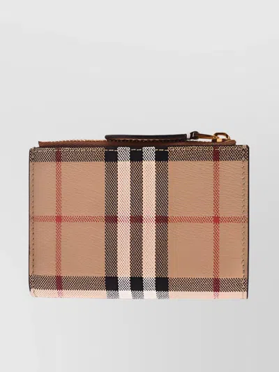 Burberry Small Check Pattern Bifold Wallet