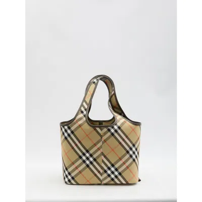 Burberry Small Check Tote Bag In Multi