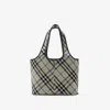Burberry Small Check Tote. Bag In Lichen