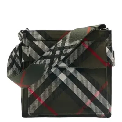 Burberry Small Check Trench Tote In Black