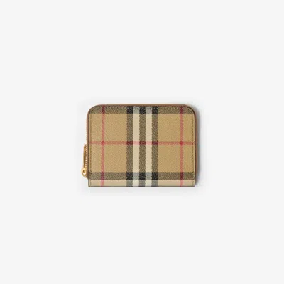 Burberry Small Check Zip Wallet