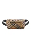 Burberry Small Checked Belt Bag In Brown