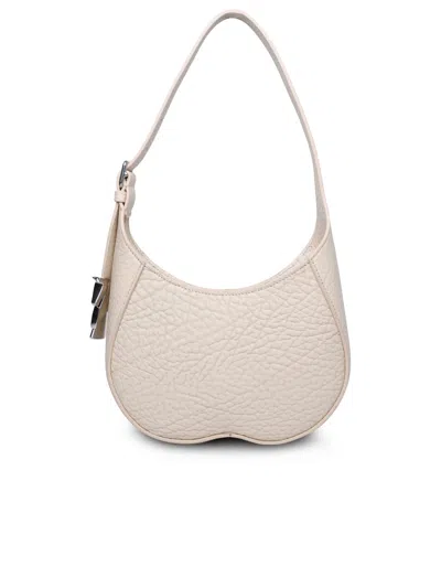 Burberry Small Chess Ivory Leather Bag In Gray