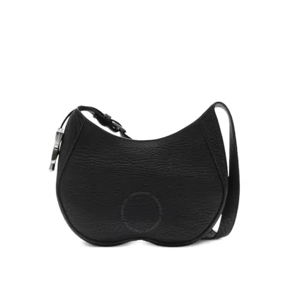 Burberry Small Chess Leather Short Shoulder Bag In Black