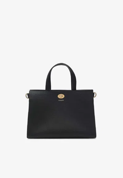 BURBERRY SMALL COTSWOLDS LEATHER TOTE BAG