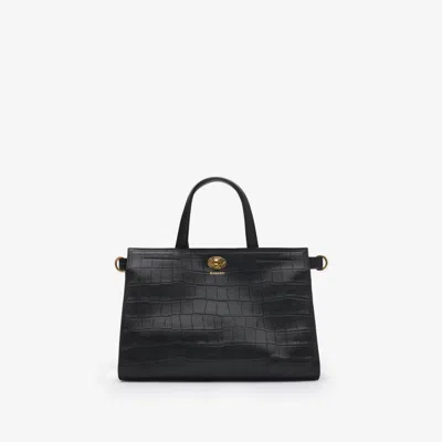 Burberry Small Cotswolds Tote Bag In Black
