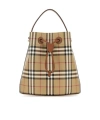 Burberry Printed Canvas Check Bucket Bag In Nude