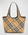 Burberry Medium Check Tote Bag In Sand