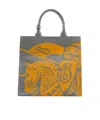 Burberry Small Ekd Canvas Tote In Multicolor