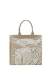 Burberry Small Equestrian Knight Tote Bag In Hunter