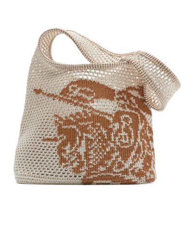 BURBERRY BURBERRY EKD MOTIF CROCHET SHOULDER BAG