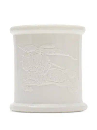Burberry Small Equestrian Knight Candle (400g) In White