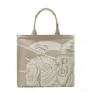 Burberry Small Equestrian Knight Tote Bag In Nude