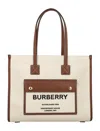 Burberry Tote In Natural/tan