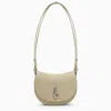 Burberry Mini Rocking Horse Leather Crossbody Bag In Neutral
