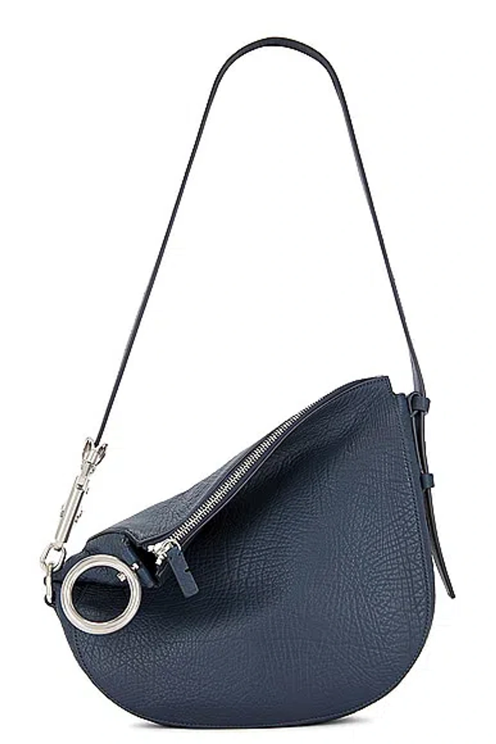 【BURBERRY】Knight レザー＆シアリング ショルダーバッグ Burberry Knight レザーショルダーバッグ S | ブルー | FARFETCH JP