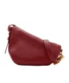 Burberry Medium Knight Calf Leather Shoulder Bag In Ruby