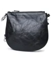 BURBERRY BURBERRY SMALL 'KNIGHT' BLACK LEATHER BAG