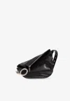 Burberry Black Leather Knight Small Shoulder Bag In Black