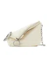 Burberry Knight Small Leather Shoulder Bag In White