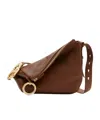 Burberry Small Knight Leather Shoulder Bag In Brown