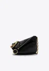 Burberry Small Knight Chain-linked Puffy Shoulder Bag In Black