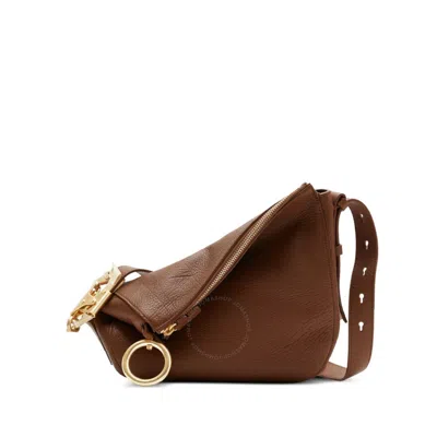 Burberry Small Knight Leather Tote Bag In Brown