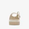 Burberry Small Logo-embellished Canvas Shoulder Bag In Natural