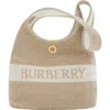 Burberry Small Logo-embellished Canvas Shoulder Bag In Natural