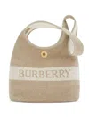 Burberry Small Logo-embellished Canvas Shoulder Bag In Neutrals