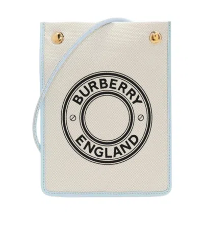 Burberry Small Logo Graphic Crossbody Pouch In White