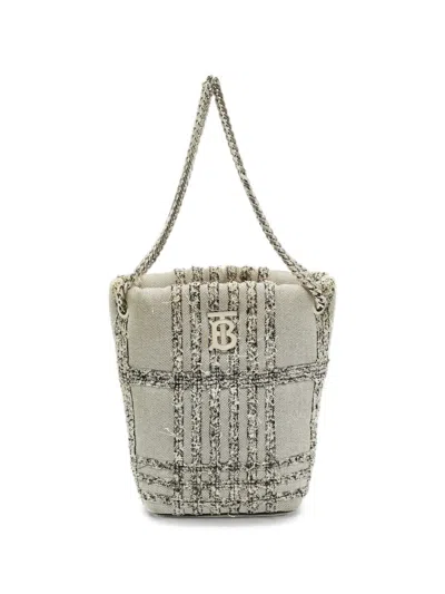 Pre-owned Burberry Small Lola Bucket Bag In Grey