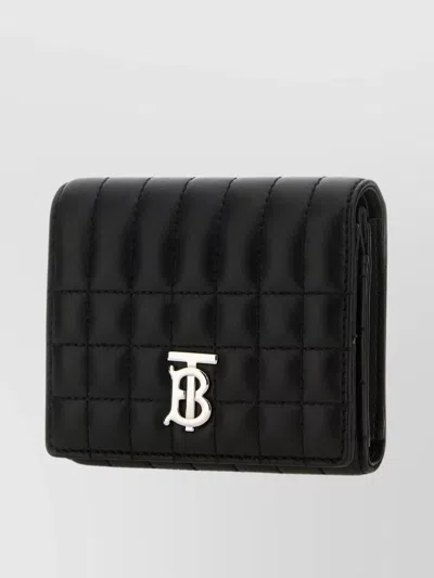 Burberry Small Lola Wallet In Leather In Blackpalladio