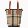 BURBERRY BURBERRY SMALL LONDON TOTE BAG IN CHECK