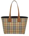 Burberry Medium London Check-pattern Tote Bag In Brown