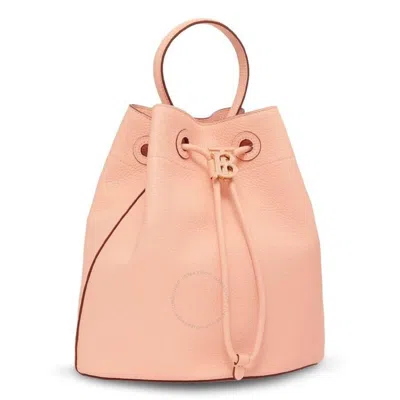 Burberry Small  Monogram Drawstring Leather Tb  Bucket Bag In Multi