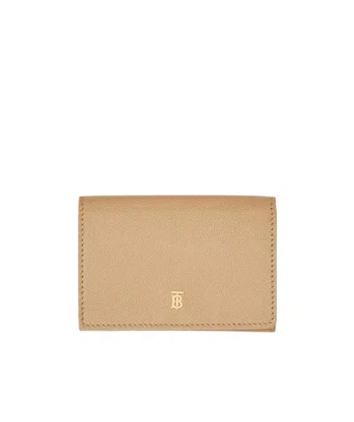 Burberry Small Monogram-motif Folding Wallet In Brown