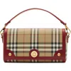 Burberry Plaid Top Handle Crossbody Bag Detachable Strap In Multi