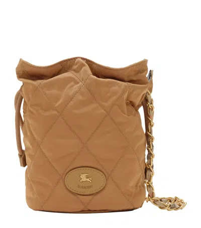 Burberry Small Quilted Horseshoe Cross-body Bag In Brown