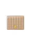 Burberry Small Quilted Leather Folding Wallet In Nude