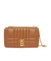 Burberry Small Quilted Lola Bag In Brown
