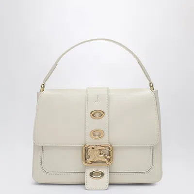 Burberry Small Rider Shoulder Bag In Beige Lambskin In Neutral
