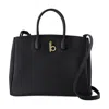 Burberry Black Leather Small Rocking Horse Handbag In Black