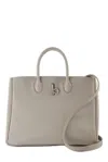 Burberry Small Rocking Horse Top Handle Bag In Beige