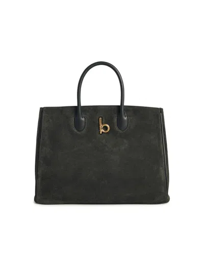 Burberry Rocking Horse Small Tote Bag In Green