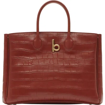 Burberry Small Rocking Horse Tote Bag In Rust