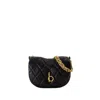 Burberry Black Leather Rocking Horse Shoulder Bag In Black