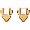 Burberry Shield Pattern Earrings In Gold