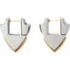Burberry Shield Pattern Earrings In Silver